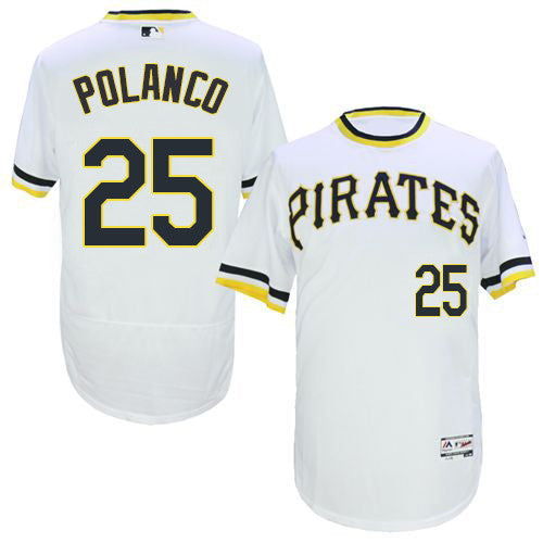 Gregory Polanco Pittsburgh Pirates white Cooperstown jersey