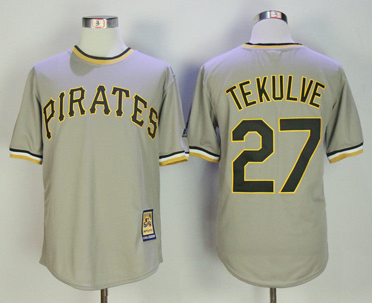 Kent Tekulve Pittsburgh Pirates gray Cooperstown jersey