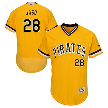 John Jaso Pittsburgh Pirates gold Throwback jersey