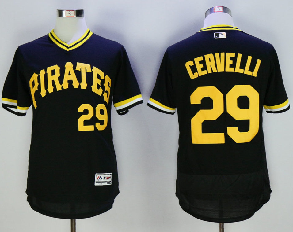 Francisco Cervelli Pittsburgh Pirates black Cooperstown jersey