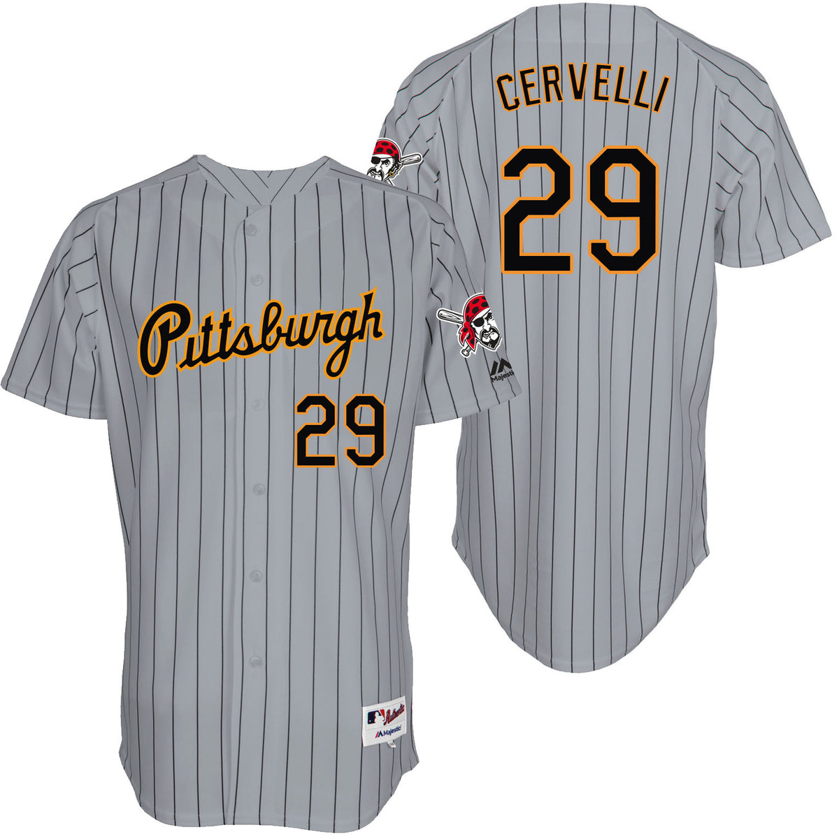 Francisco Cervelli Pittsburgh Pirates grey Throwback jersey