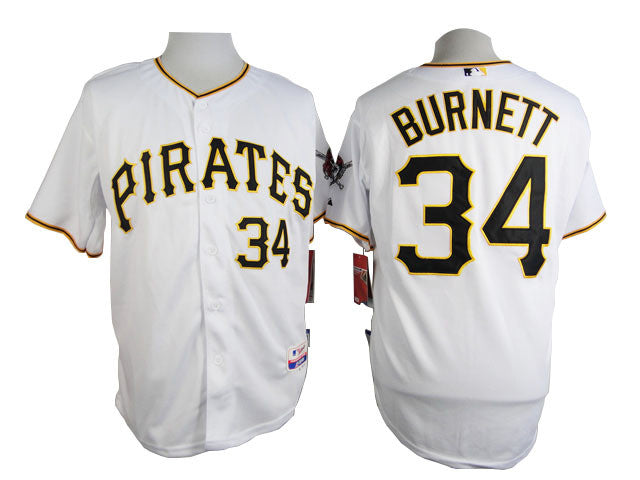 Burnett Pittsburgh Pirates white jersey