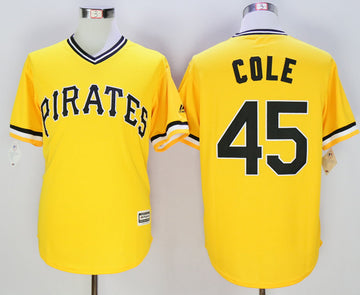 Gerrit Cole Pittsburgh Pirates gold jersey