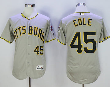 Gerrit Cole Pittsburgh Pirates gray jersey