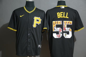 Josh Bell Pittsburgh Pirates black Fashion jersey