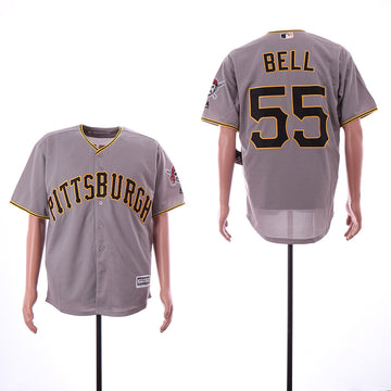 Josh Bell Pittsburgh Pirates gray jersey