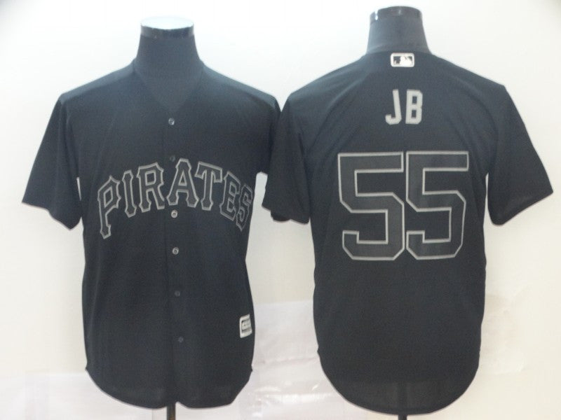 Josh Bell JB Pittsburgh Pirates black jersey