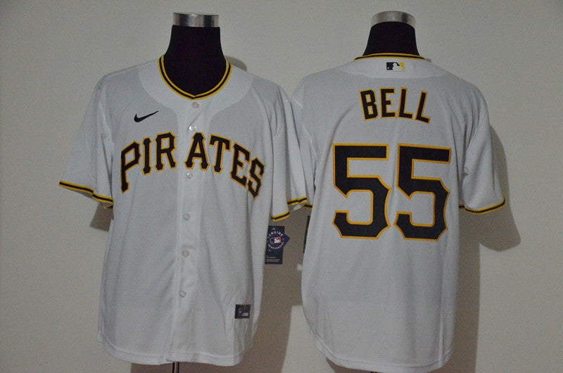 Josh Bell Pittsburgh Pirates white jersey