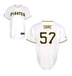 Zach Duke Cool Base Pittsburgh Pirates white jersey