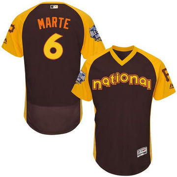 Pirates Starling Marte National League All-Star brown All-Star jersey