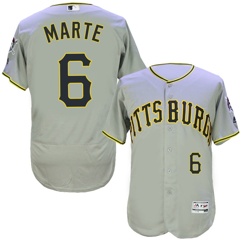 Starling Marte Pittsburgh Pirates grey jersey