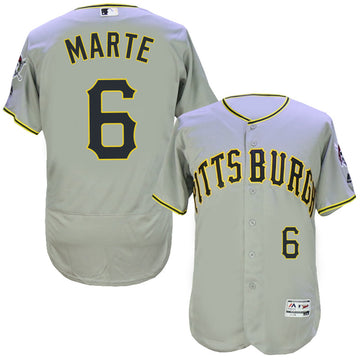 Starling Marte Pittsburgh Pirates grey jersey