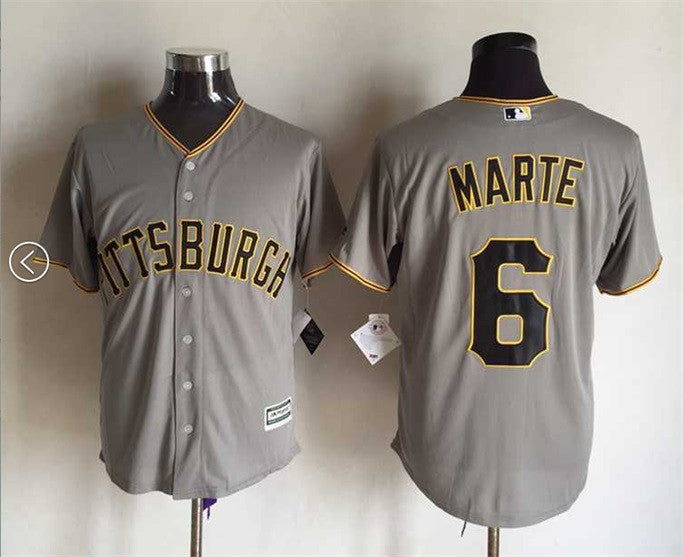 Starling Marte Pittsburgh Pirates grey jersey