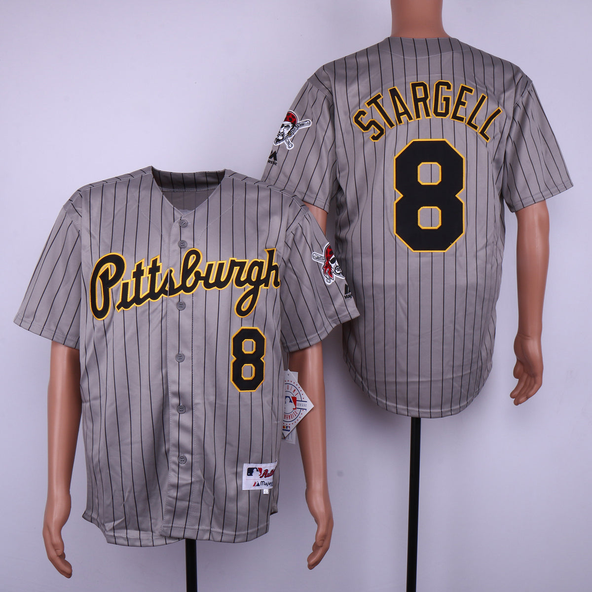 Stargell Pittsburgh Pirates gray jersey