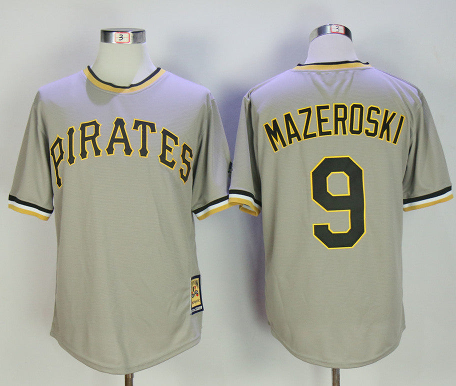 Bill Mazeroski Pittsburgh Pirates gray Cooperstown jersey