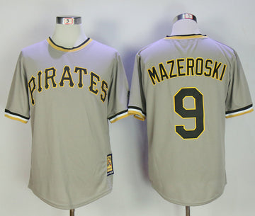 Bill Mazeroski Pittsburgh Pirates gray Cooperstown jersey
