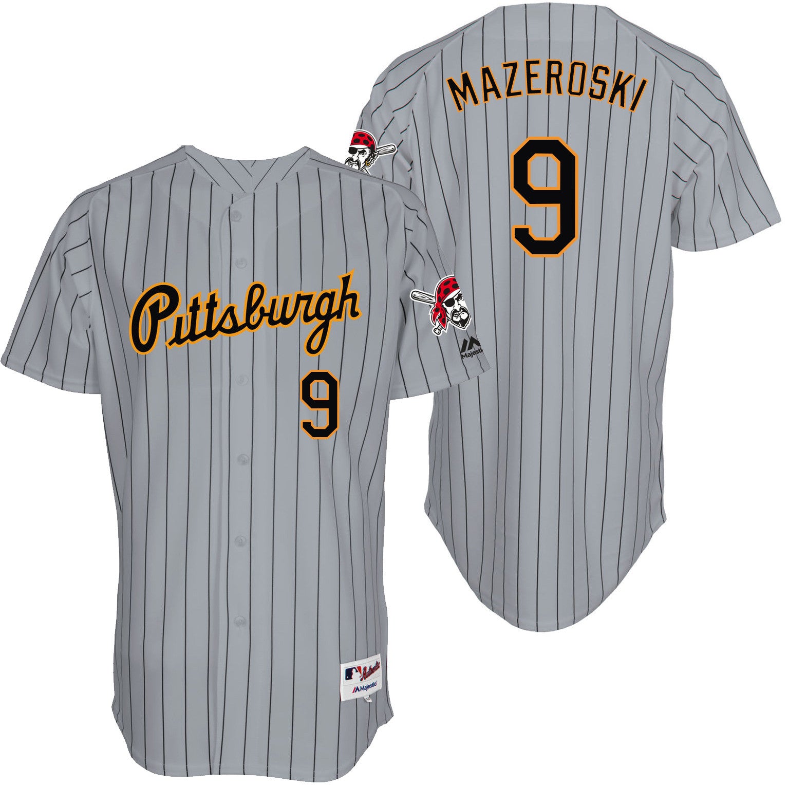 Bill Mazeroski Pittsburgh Pirates grey Throwback jersey