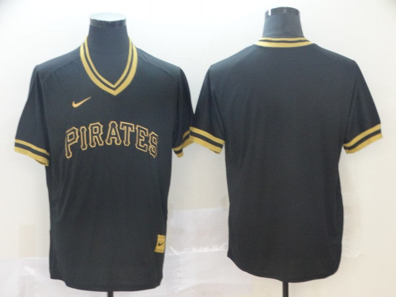 Blank Black Pittsburgh Pirates gold Legend jersey