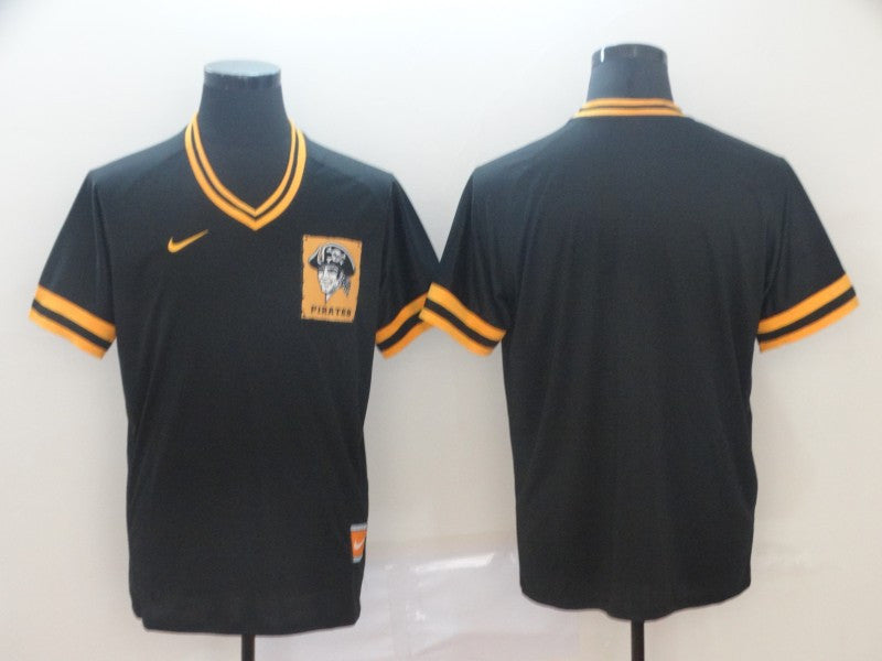 Custom Pittsburgh Pirates black Throwback jersey