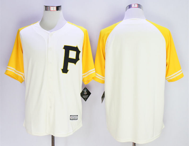 Custom Pittsburgh Pirates cream jersey