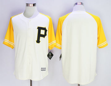 Custom Pittsburgh Pirates cream jersey