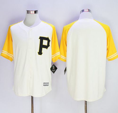 Custom Pittsburgh Pirates cream jersey