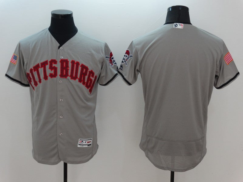 Custom Pittsburgh Pirates grey Fashion jersey