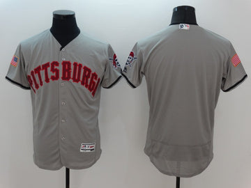 Custom Pittsburgh Pirates grey Fashion jersey