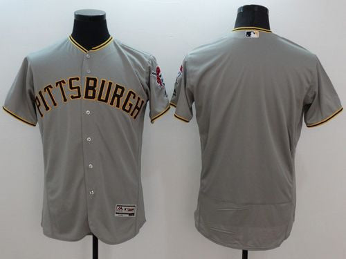 Custom Pittsburgh Pirates grey Authentic jersey