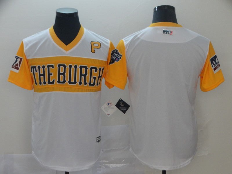 Custom Pittsburgh Pirates white Classic jersey