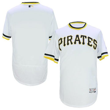 Custom Pittsburgh Pirates white Authentic jersey