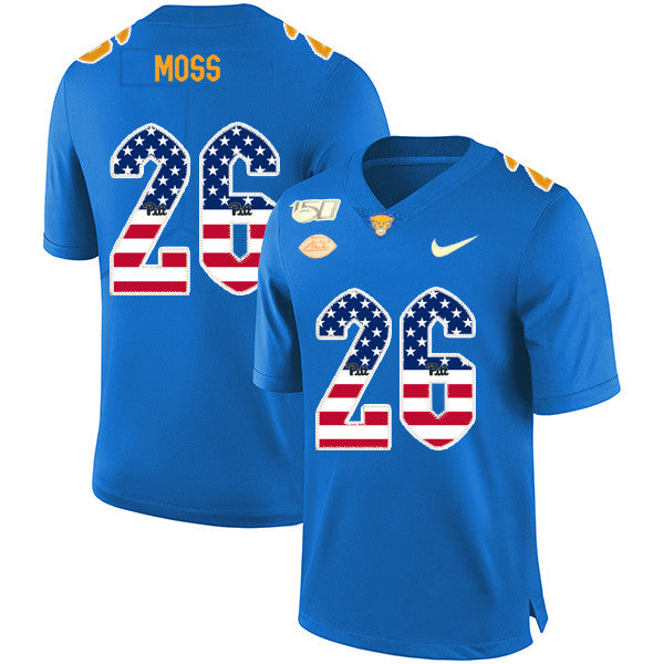 Chawntez Moss Pitt Panthers blue jersey