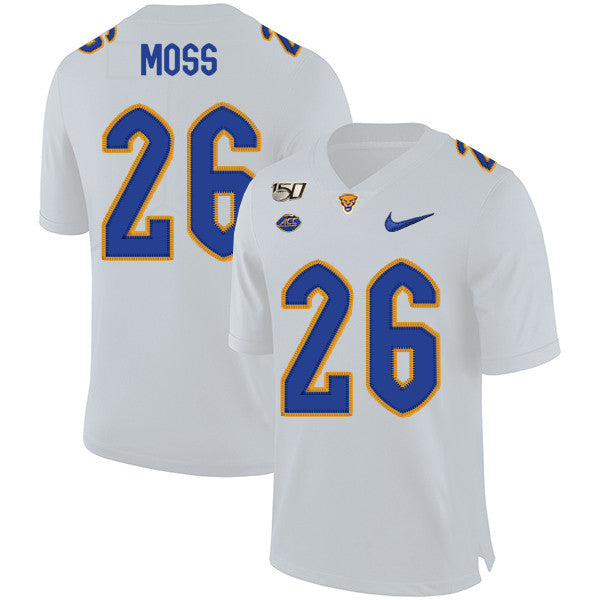 Chawntez Moss Pitt Panthers white jersey