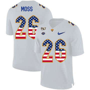Chawntez Moss Pitt Panthers white jersey