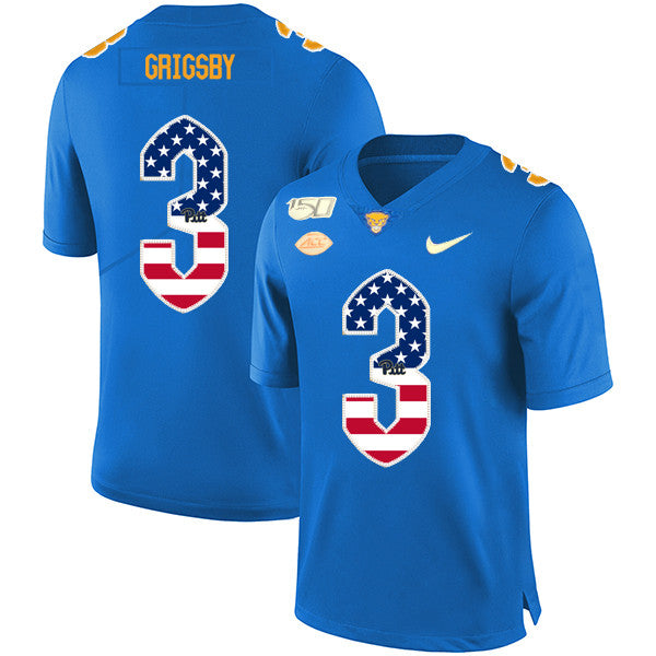 Nicholas Grigsby Pitt Panthers blue jersey
