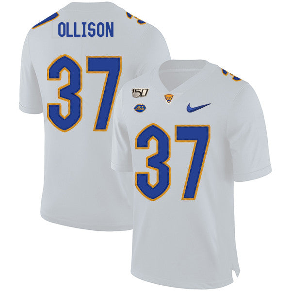 Qadree Ollison Pitt Panthers white jersey