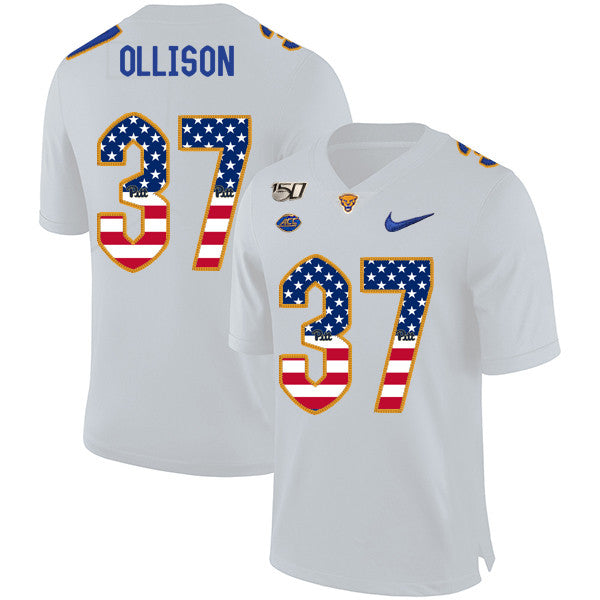 Qadree Ollison Pitt Panthers white jersey