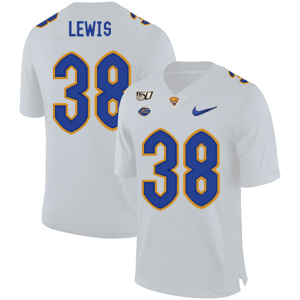 Ryan Lewis Pitt Panthers white jersey