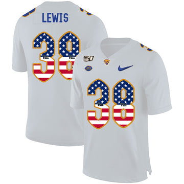 Ryan Lewis Pitt Panthers white jersey