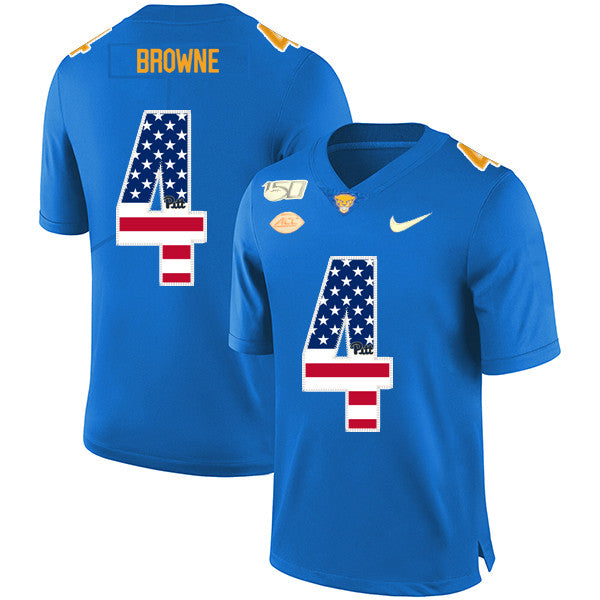 Max Browne Pitt Panthers blue jersey