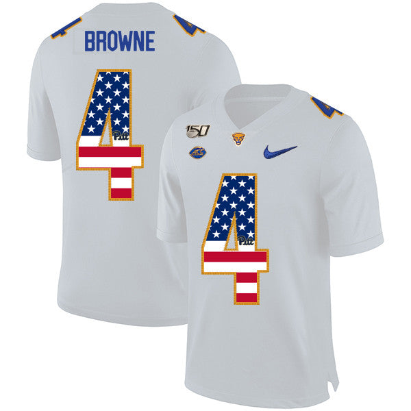 Max Browne Pitt Panthers white jersey