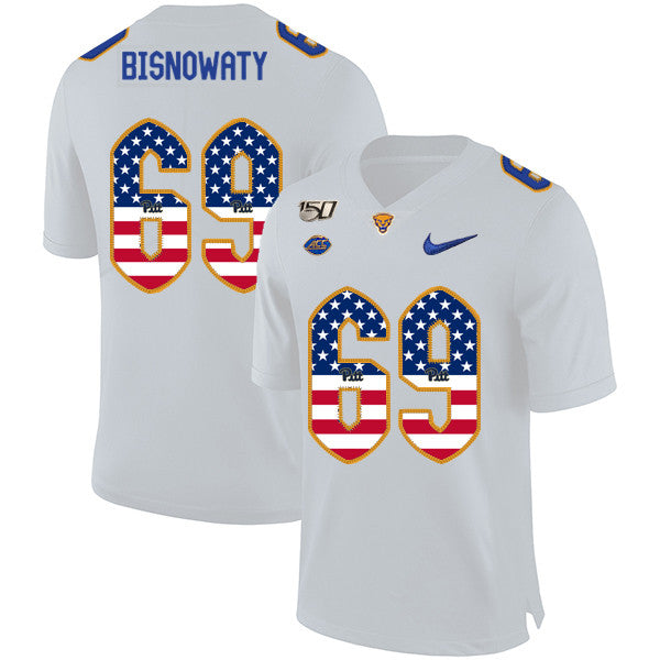 Adam Bisnowaty Pitt Panthers white jersey