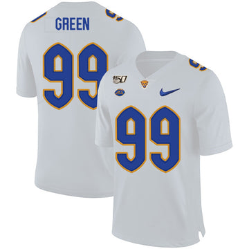 Hugh Green Pitt Panthers white jersey