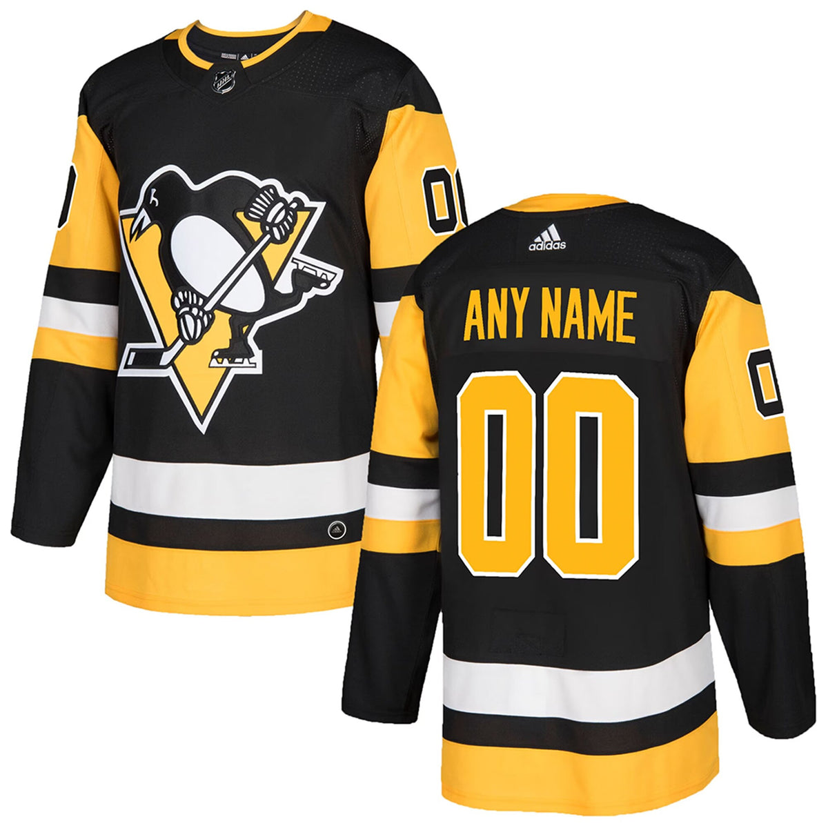 Custom Pittsburgh Penguins black jersey