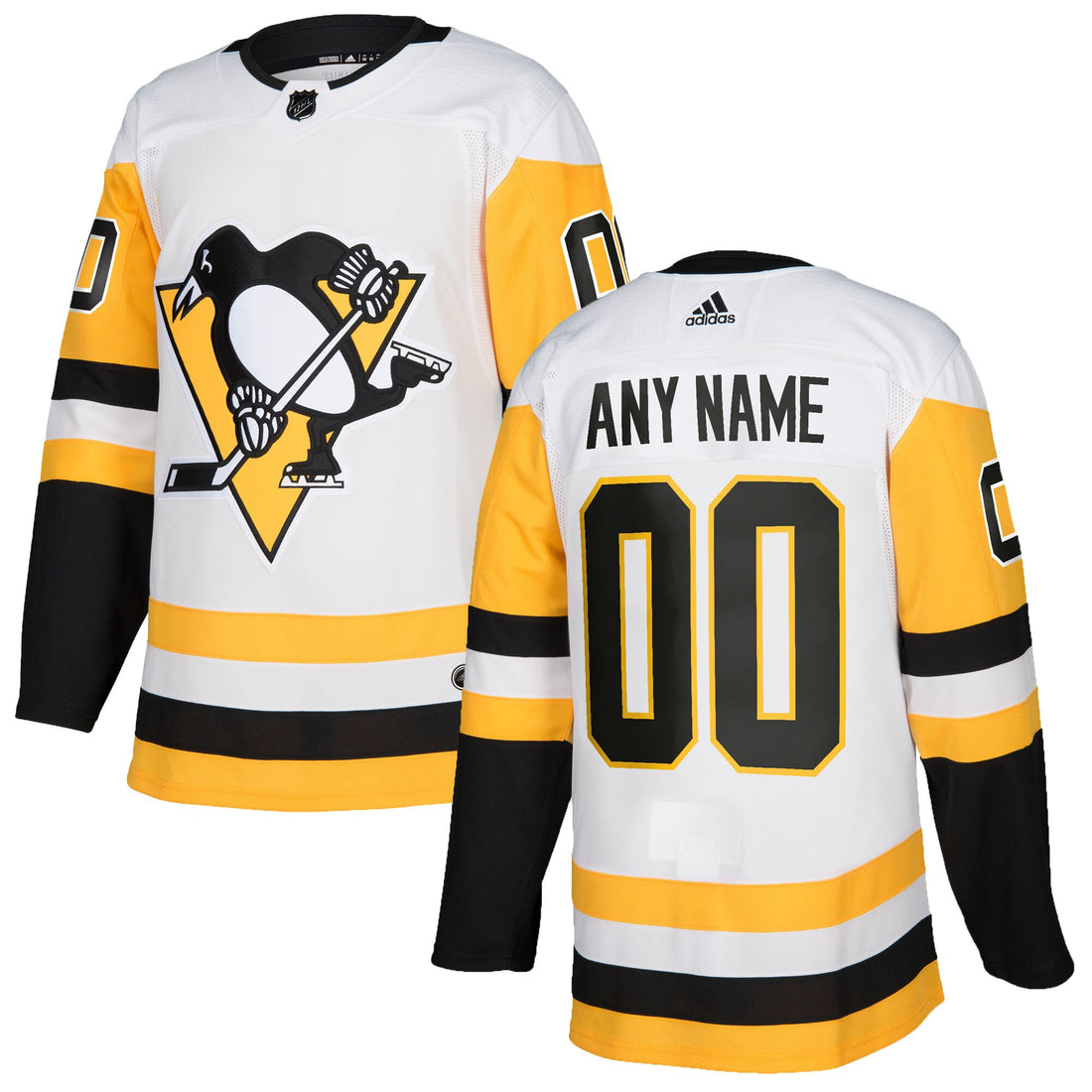 Custom Pittsburgh Penguins white jersey