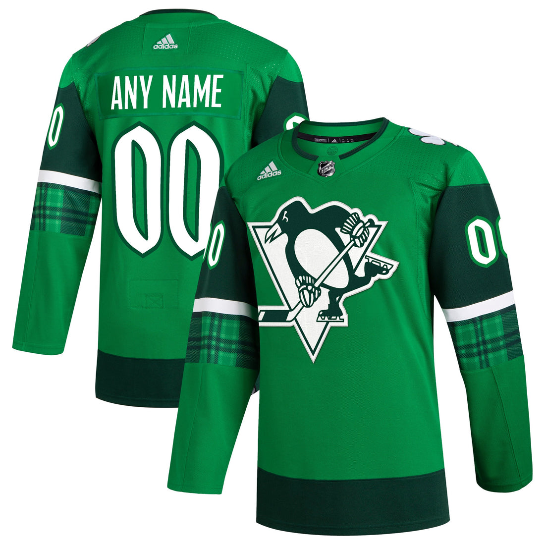 Custom Pittsburgh Penguins green jersey