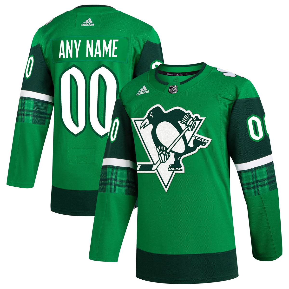 Custom Pittsburgh Penguins green jersey