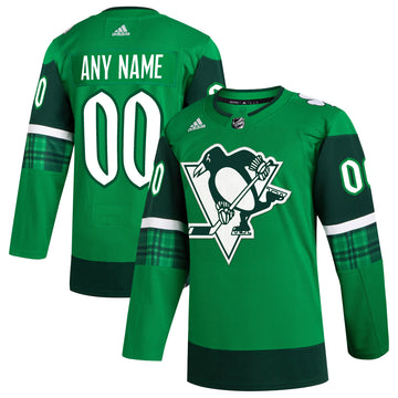Custom Pittsburgh Penguins green jersey