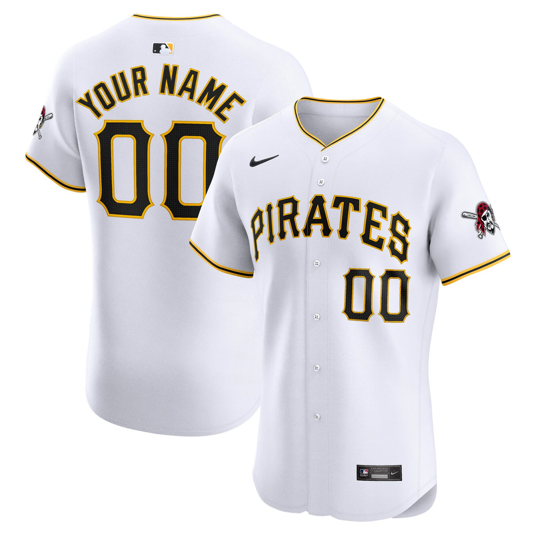 Pittsburgh Pirates white Elite jersey