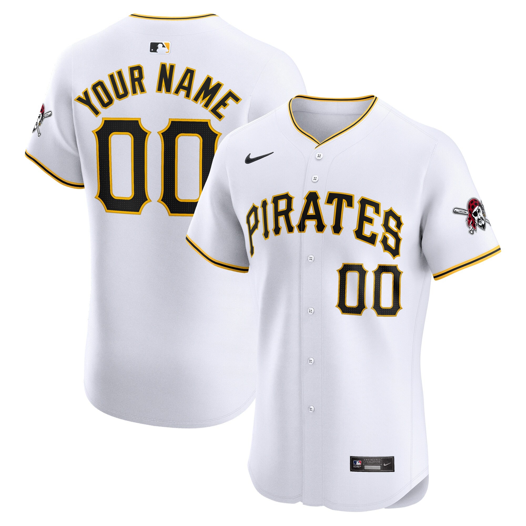 Pittsburgh Pirates white Elite jersey